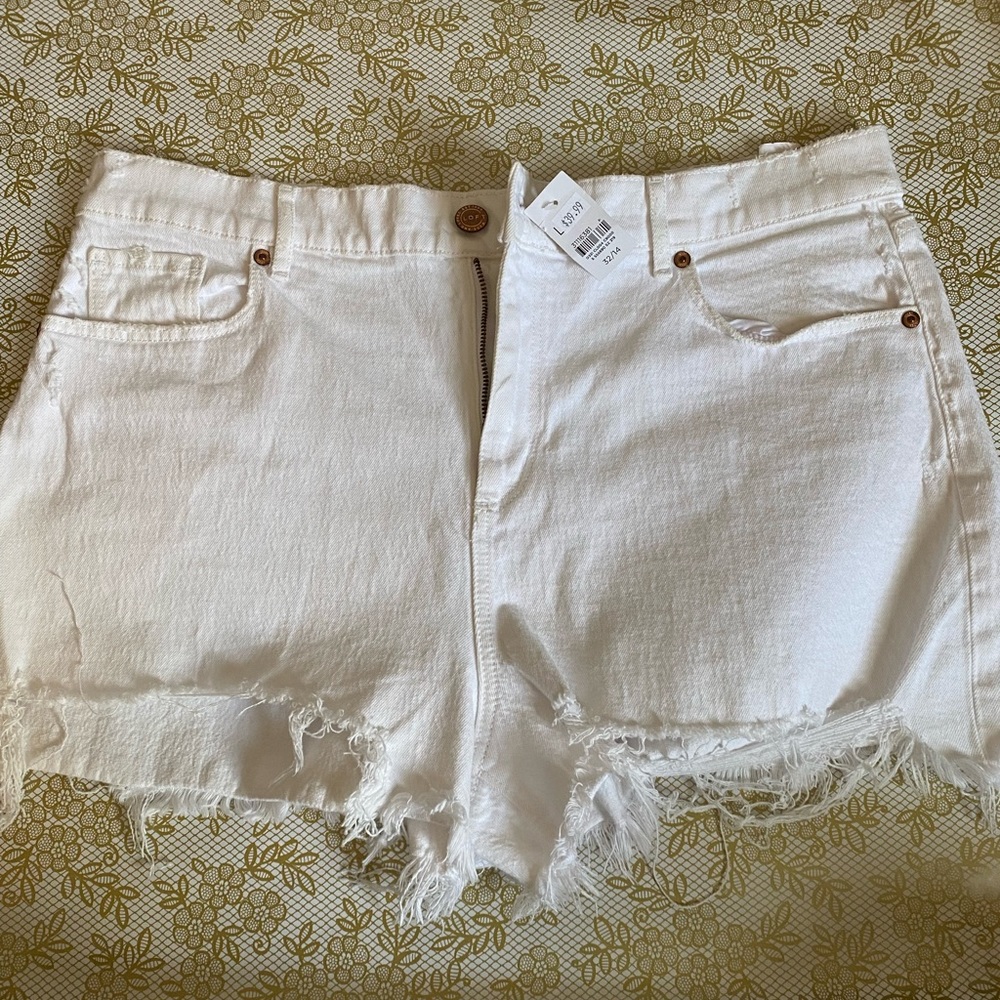 LOFT (NWT)- High Waist Cut Off Shorts